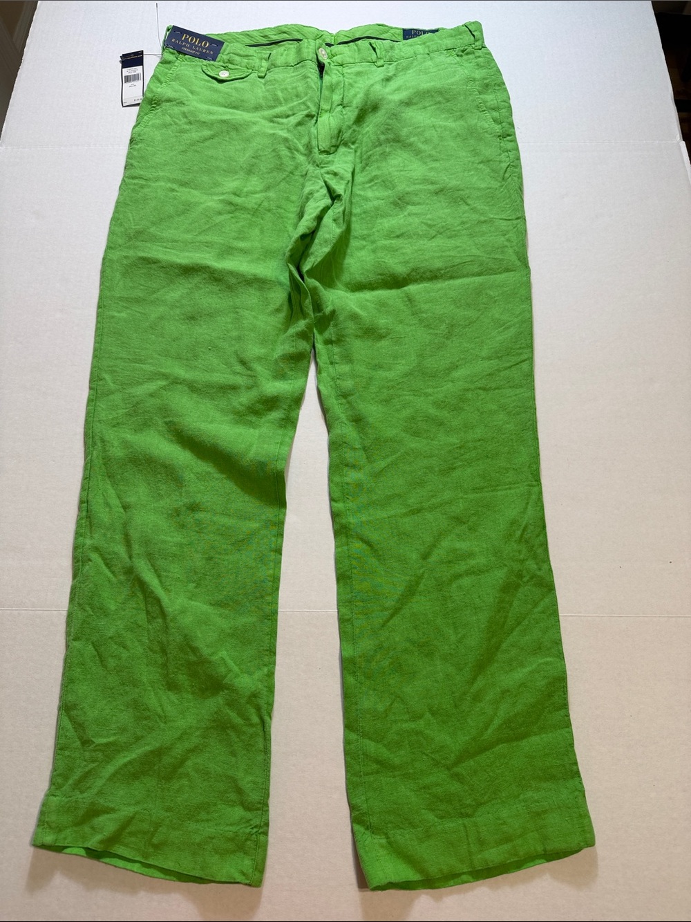 Polo RALPH LAUREN Men's Straight Fit Flat Front Linen Pants